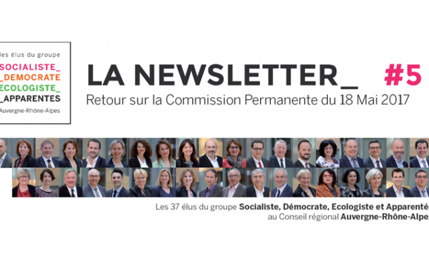 La Newsletter #5 – Retour sur la Commission permanente du 18 mai 2017