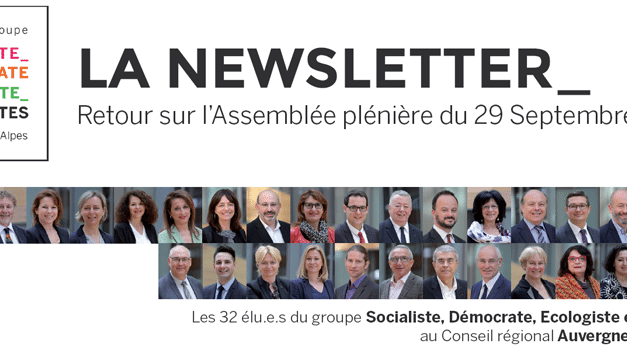 Newsletter #7 – Retour sur l’Assemblée plénière du 29 septembre