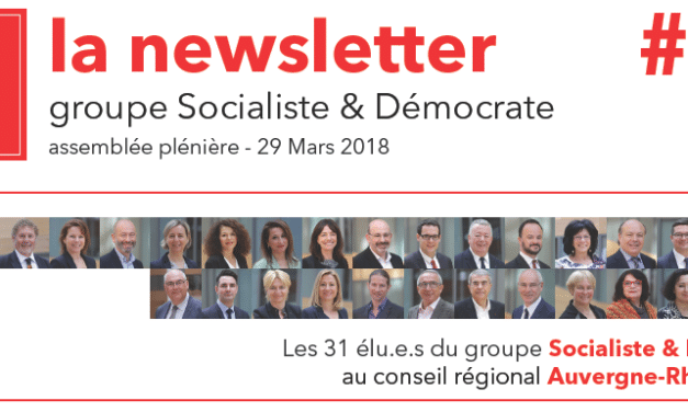 La Newsletter n°11 – Retour sur l’Assemblée plénière du 29 mars 2018