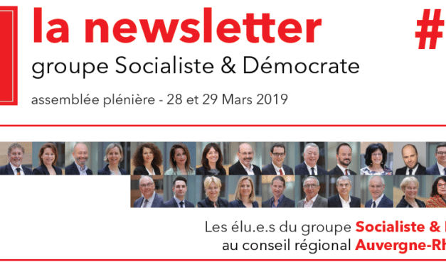 La Newsletter n°15 – Retour sur l’Assemblée plénière des 28 et 29 Mars 2019